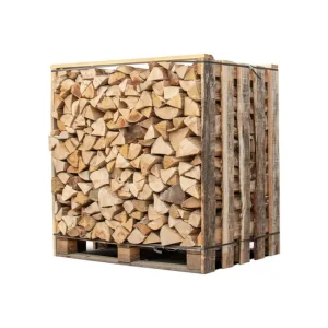 Box 1,50 stères de 30cm bois de chauffage – palette de bois coupé fendu de 1,05m3 chêne / hêtre / Châtaigniers