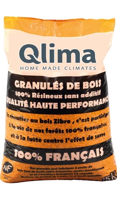 Palette granulés de bois QLIMA (72 sacs de 15kg)