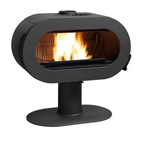 Poêle à bois INVICTA Fifty sur pied anthracite, 10 kW